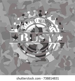 Busy on grey camouflage pattern