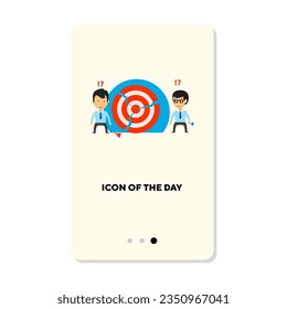 Busy people collaborating flat icon. Process, work flow, deadline isolated. Teamwork and business people concept. Vector illustration symbol elements for web design