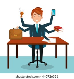 busy person design, vector illustration eps10 graphic 