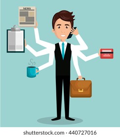 busy person design, vector illustration eps10 graphic 
