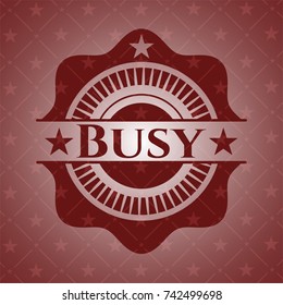 Busy red emblem