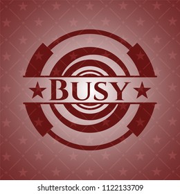 Busy red emblem. Vintage.