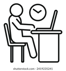 Busy routine plan icon outline vector. Change online day. Business fast