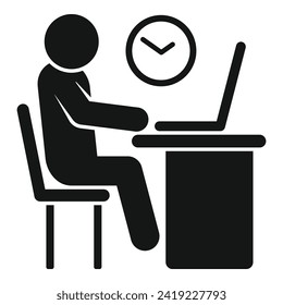 Busy routine plan icon simple vector. Change online day. Business fast