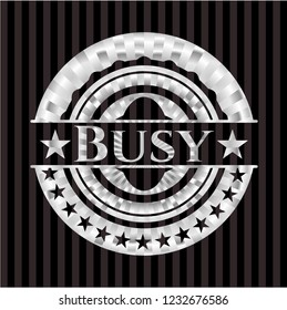Busy silver emblem