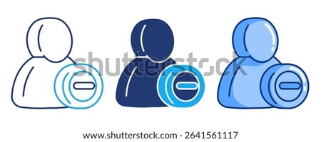 Busy Status 3d icon vector style for communication user interface Blue, Dualline, Dualtone style.