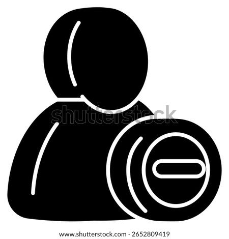 Busy Status 3d icon vector style for communication user interface Black Filled style.