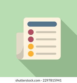 Busy task schedule icon flat vector. Event person. Board list