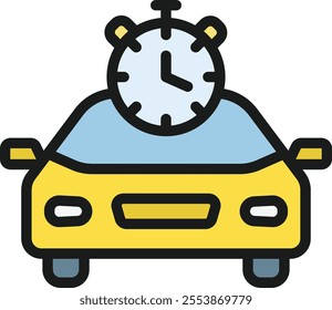 Busy Taxi icon vector image. Suitable for mobile application web application and print media.