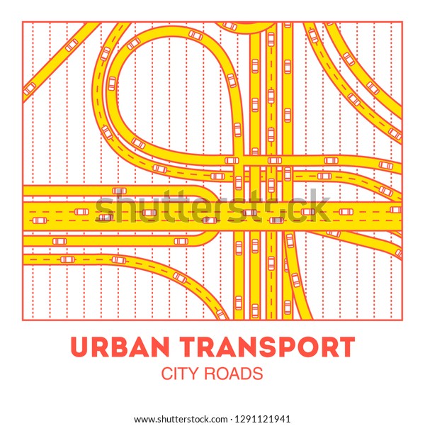 Busy urban asphalt
roads and transport.