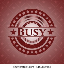 Busy vintage red emblem