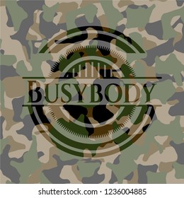 Busybody on camouflaged texture