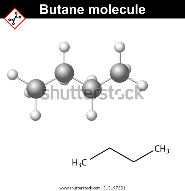 Butane Chemical Gas Compound Chemical Formula Stock Vector Royalty Free 515197351