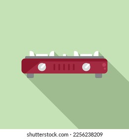 Butane stove icon flat vector. Gas cooker. Cooking kitchen