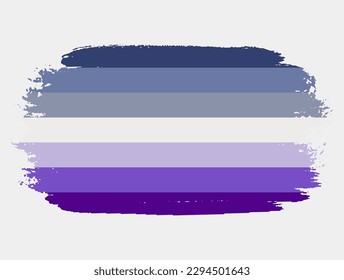 Butch Lesbian Flag painted with brush on white background. LGBT rights concept. Modern pride parades poster. Vector illustration