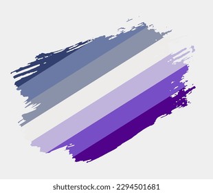 Butch Lesbian Flag painted with brush on white background. LGBT rights concept. Modern pride parades poster. Vector illustration