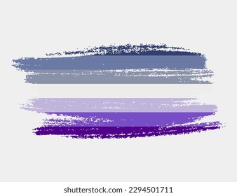 Butch Lesbian-Flagge mit einer Bürste auf weißem Hintergrund. Konzept der LGBT-Rechte Moderne Stolz-Paraden Plakat. Vektorgrafik