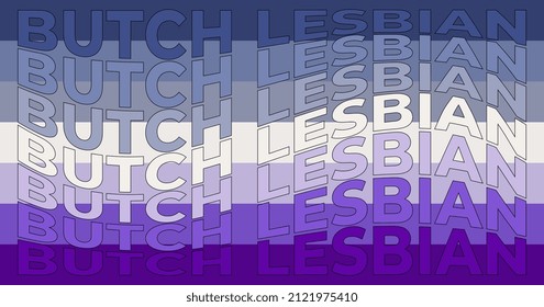 Butch lesbian pride flag. Symbol of the LGBT community. Pride Flag poster, icon, logo, sign, symbol. Vector illustration
