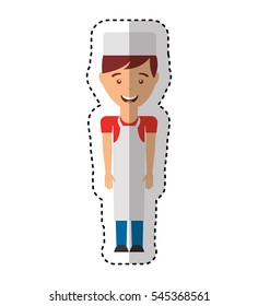 butcher avatar character icon vector illustration design