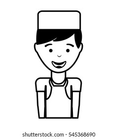 butcher avatar character icon vector illustration design
