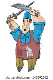 butcher - cartoon
