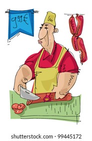 butcher - cartoon