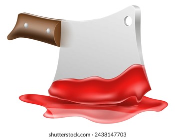 butcher chef knife for cutting meat vector illustration isolated on white background