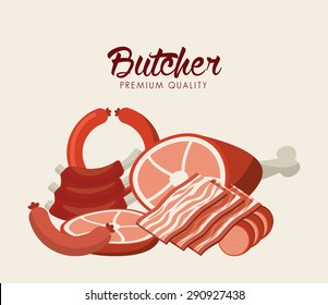 butcher concept design, vector illustration eps10 graphic 