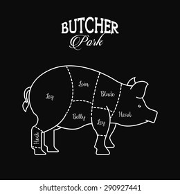 butcher concept design, vector illustration eps10 graphic 
