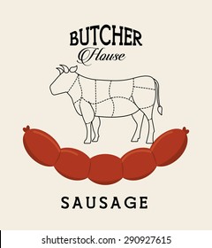 butcher concept design, vector illustration eps10 graphic 