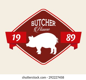 butcher concept design, vector illustration eps10 graphic 