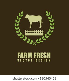 butcher design over brown background vector illustration   