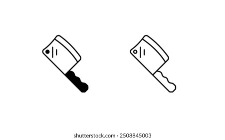 Diseño de icono de carnicero con fondo blanco Ilustración de stock