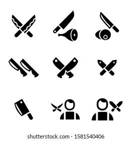 butcher icon isolated sign symbol vector illustration - Collection of high quality black style vector icons
