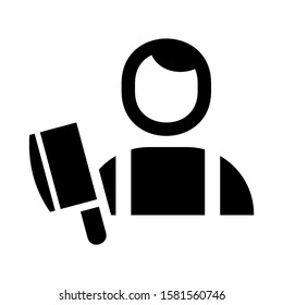 butcher icon isolated sign symbol vector illustration - high quality black style vector icons
