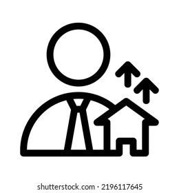 icono de carnicero o logotipo símbolo de signo aislado ilustración vectorial - iconos vectoriales de estilo negro de alta calidad
