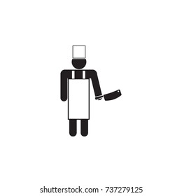 Butcher icon on white background