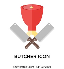 Butcher icon vector isolated on white background for your web and mobile app design, Butcher logo concept