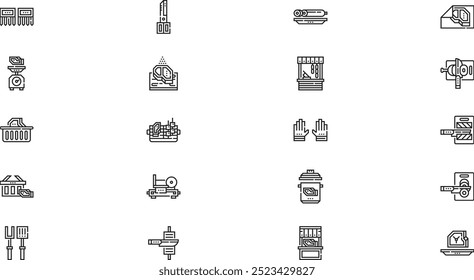 Butcher icons High-Quality Vector Icons Collection with Editable Stroke. Ideal for Professional and Creative Projects.