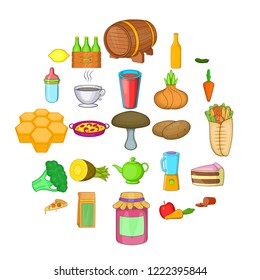 Butcher icons set. Cartoon set of 25 butcher vector icons for web isolated on white background