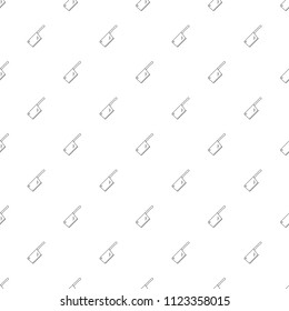 Butcher knife background from line icon. Linear vector pattern