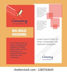 Butcher knife Company Brochure Title Page Design. Company profile, annual report, presentations, leaflet Vector Background