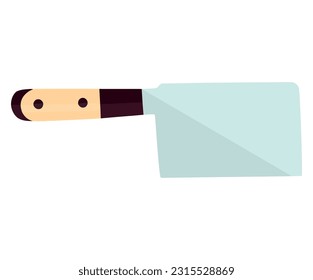 butcher knife design over white