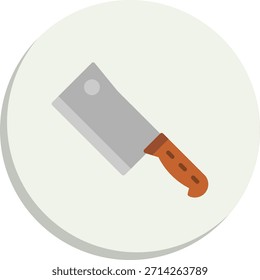 Ícone de Estilo de Círculo Plano de Faca de Açougueiro