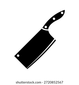Butcher knife flat design logo.