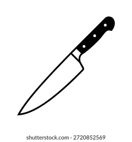 Butcher knife flat design logo.