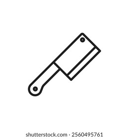 Butcher knife icon Black and white logo