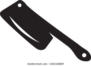 Butcher knife icon can be placed as element of logo or just used as an icon