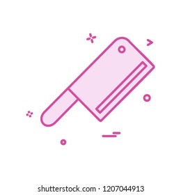 Butcher knife icon design vector