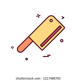 Butcher knife icon design vector